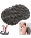 Slip-Proof Silicone Massage Pad - Foot Brush Scrubber & Shower Massager with Non-Slip Suction Cups (Gray) | International Shipping - Buy Online on GoSupps.com
