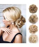 Updo Hairpiece Scrunchy Scrunchie Bun 35g Ribbon Ponytail Extensions Wavy Curly Messy Donut Chignons Honey Blond-Bleach Blond - Buy Online on GoSupps.com