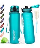 Aoprel drinking bottle 1l Sport drinking bottle of carbon dioxide Suitable water bottle leak -proof bicycle drinking bottles bpa free sports bottle with capacity scale for the outdoor school camping See Blauer - Buy Online on GoSupps.com