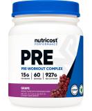 Nutricost Pre-Workout Complex Powder Grape (60 Serv) 60 Servings (Pack of 1) - Buy Online on GoSupps.com
