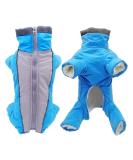 Buy Waterproof Fleece Lined Dog Jacket - Warm Winter Coat for Dogs - Blue - International Shipping Available - Buy Online on GoSupps.com