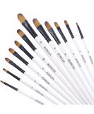 GETHPEN Filbert Paint Brushes Set  12 PCS Artist Brush for Acrylic Oil Watercolor Gouache Artist Professional Painting Kits with Synthetic Nylon Tips - Buy Online on GoSupps.com