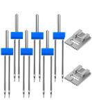 6Pack Twin Needle Double Needle with 2 PCS 9 Groove Pintuck Presser Foot 3 Size 2/90 3/90 4/90 by HOWRIN - Buy Online on GoSupps.com