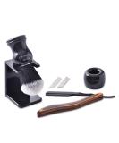 Men's Straight Edge Razor Shaving Set - 5 in 1 with Brush Stand & 10 Blades for Ultimate Shaving Experience - International Shipping Available - Buy Online on GoSupps.com