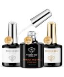 Modelones Builder Gel Set - 3Pcs No Wipe Base and Top Coat Gel Nail Polish with Gel Builder - Transparent Strengthener Hard Gel - 10ML Clear - Buy Online on GoSupps.com