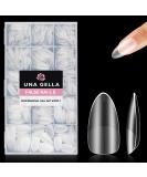 UNA GELLA Almond Nail Tips - 504 Pcs Full Matte Surface 15 Sizes Soft Gel Nail Tips for DIY Nail Extensions | Perfect for Salon Use - Buy Online on GoSupps.com