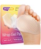 Clear Silicone Metatarsal Foot Pads for Men & Women | Thicker Gel Cushion Inserts for Comfort & Pain Relief | Upgraded Shoe Inserts - Buy Online on GoSupps.com