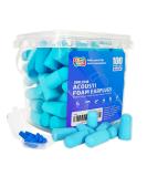 100 Pcs Soft Foam Ear Plugs | Noise Cancelling for Sleep Study & Travel | Blue Disposable Earplugs - Buy Online on GoSupps.com