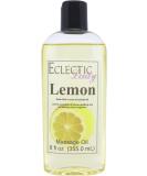 All Natural Lemon Massage Oil - 100% Natural Ingredients with Sweet Almond & Jojoba Oil | 4 oz Relaxing Scent for Men & Women - Buy Online on GoSupps.com