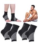 2 Pairs Comprex Ankle Sleeves - Neuropathy Pain Relief Socks for Women | Plantar Fasciitis & Achilles Tendonitis Support (XL Black - Buy Online on GoSupps.com