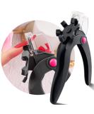 Belleboost Adjustable Acrylic Nail Clippers with Sizer, Catcher, and Measurement - Professional Dial Clipper for Salon & Home Manicures - Black Stainless Steel Blade - Buy Online on GoSupps.com