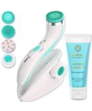 Lumineo Deep Facial Cleansing Brush with 4 Attachments - Medical Silicone USB-C IPX6 Waterproof & Gel for All Skin Types - Turquoise - Buy Online on GoSupps.com