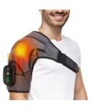 3-in-1 Cordless Shoulder Heating Pad with Vibration Modes | Heated Shoulder Wrap Brace for Relaxation | Large Size - Buy Online on GoSupps.com