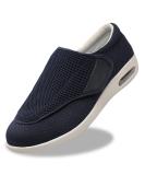 EDCYF Men's Diabetic Shoes 9 Wide Blue | Adjustable Closure Orthopedic Shoes for Elderly Pain Relief & Swollen Feet - Buy Online on GoSupps.com