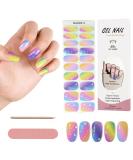 Kalolary 20PCS Nail Gel Polish Strips - Self-Adhesive Decals with Nail File for UV/LED Lamp | Full Wraps Nail Stickers - NJTZ-14 - Buy Online on GoSupps.com