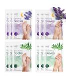 New Epielle Lavender Socks and Gloves Gift Set for Women | Moisturizing Cream & Lotion | 12 Pack Spa Beauty Gifts | Mother's Day Gift - Buy Online on GoSupps.com