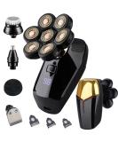 Best Head Shavers for Bald Men - 5 in 1 Electric Rotary Grooming Kit Rechargeable & Waterproof - Buy Online on GoSupps.com
