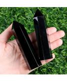 Buy Xiannvxi 4 Obsidian Tower Gemstone Stab - Natural Hexagonal Crystal for Meditation & Energy | 9-10cm Healing Stones - Buy Online on GoSupps.com