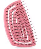 Ninabella Mini V2 Bio Hairbrush Without Ziepen - Professional Disgamination for Long and Curly Hair - Unique Anti -Ziep brush for women and children - Ideal as a travel brush Pink - Buy Online on GoSupps.com