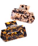 Pack of 2 Cut-Out Hair Claw Clips Medium Hair Claw for Thick and Fine Hair 7 cm Celluloid Hair Clips Hair Gripper Women Medium Hair Claw Clips for Hair 2 Colours Tortoise Shell Ivory - Buy Online on GoSupps.com