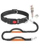 Ultimate Jogging Leash for Large & Medium Dogs | Pile Belt & Double Handle | Retractable Waist Belt - Orange - Buy Online on GoSupps.com