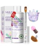 SAVILAND Odorless Pure EMA Monomer Acrylic Nail Liquid 8.12fl.oz with Brush & Dappen Dish - Perfect for Salon Quality Acrylic Nail Extensions - Buy Online on GoSupps.com