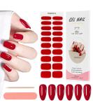 Kalolary 20Pcs Gel Nail Polish Stickers - Jujube Red Full Wraps with UV/LED Cure - Nail Strips for Women & Girls - Buy Online on GoSupps.com