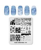 KADS CH015 Christmas Stamping Plate - Nail Art Decoration Tool | Christmas Tree & Snowflake Designs for Festive Nail Art - Buy Online on GoSupps.com