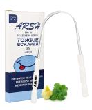 Arsh Tongue Scraper for Adults & Kids - Stainless Steel Tongue Cleaner for Oral Care Bad Breath Reduction and Hygiene - Durable Tongue Scrubber (White - Buy Online on GoSupps.com