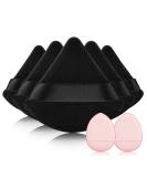 EVAOUXIU 6-Piece Triangle Powder Puff Set with 2 Makeup Sponges - Velour Cotton Puffs for Face Powder, Individually Wrapped (Black) - Buy Online on GoSupps.com
