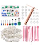 Swpeet 122Pcs Rose Gold Clay Extruder Gun and Fondant Cake Mold Set for DIY Craft and Cake Decorating Polymer Clay Cutters Kit with Cookie Plunger Cutter Tool - Buy Online on GoSupps.com