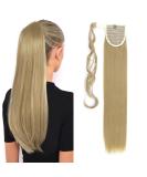 S-noilite 26 Ash Blonde Straight Wrap Around Ponytail Clip Extension - Long Popular Style - Buy Online on GoSupps.com