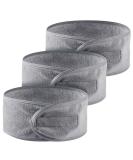 Queta Adjustable Hair Band for Makeup - Terry Cloth Cosmetic Headband Set (3pcs) - Gray - Hair Protection with Velcro Fastener - Buy Online on GoSupps.com