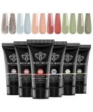 Modelones 6 Colors Poly Nail Gel Set - 2023 Spring Sunny Poly Nail Extension Kit - Buy Online on GoSupps.com