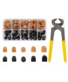 YEHAM 30 Pairs High Heel Shoes Replacement Tips - Round & Square Heel Repair Caps with 6 Heel Pliers - Black & Beige Colors - Buy Online on GoSupps.com