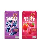Pocky Crushed Fruits (Pack of Two) - Strawberry Peach Yoghurt Flavour & Blueberry Yoghurt Flavour - Buy Online on GoSupps.com