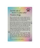 BeLifer Pet Sympathy Memorial Card - Rainbow Bridge Poem for Pet Loss - Dog Memorial Keepsake Gift with Envelope - Pet Remembrance Mourning Card - Buy Online on GoSupps.com