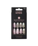 Kiss Masterpiece One-of-A-Kind Luxe Manicure Kitty Gurl Long Coffin Art Nails including nail glue files and 30 nails with 12 accent nails - Buy Online on GoSupps.com