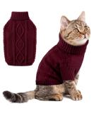Winter Fleece Dog Sweater | Warm Puppy Clothing | Classic Burgundy Knit for Medium Dogs & Kittens | Christmas Pet Outfits - Buy Online on GoSupps.com