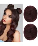 REECHO 2 PCS Mini Claw Clip in Messy & Cat Ears Hair Bun Extensions Wig Accessory Updo Hairpieces for Women Girls (Pack of 2-3" Straight Burgundy) Pack of 2 - 3" Straight Burgundy - Buy Online on GoSupps.com