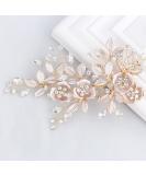 SWEETV Wedding Hair Clip Rhinestone Bridal Hair Comb for Wedding Hair Accessories for Brides Wedding Hair Piece Headpiece for Women, Light Rose Gold 1.Light Rose Gold - Buy Online on GoSupps.com