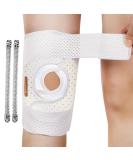 IPOW Lightweight Knee Brace for Pain Relief | Breathable Support with Side Stabilizers for MCL ACL Arthritis | Adjustable for Women & Men - Medium White - Buy Online on GoSupps.com