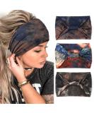 Zoestar Boho Frontal Ligaments - Stylish Batik Yoga Headscarf & Turban Headband Set for Women & Girls | 3-Piece Vintage Hair Accessories - Buy Online on GoSupps.com