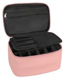 Pink Nail Polish Travel Case with Compartment Organizer - Manicure Set Accessories Bag - Buy Online on GoSupps.com