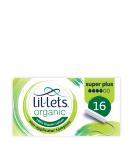 Lil-Lets Organic Non-Applicator Super Plus Tampons 16 Count (Pack of 1) for Heavy Flow Made with 100% Organic Cotton GOTS Certified Vegan Organic Tampons Plastic Free Period Care - Buy Online on GoSupps.com