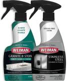 Weiman Stainless Steel & Granite Cleaner 12oz - Protect Countertops & Appliances, Enhance Natural Beauty of Stone Surface - Fingerprints & Smudge Resistant - Granite Cleaner & Polish - Buy Online on GoSupps.com