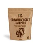 MB Herbals Growth Booster Hair Pack | Blend of Henna Shikakai Amla Brahmi Bhringraj Aloe Vera Neem Hibiscus Curry Leaves Fenugreek & Kapoor Kachri Powders for Hair Growth | 8.8 oz / 250g Pack - Buy Online on GoSupps.com