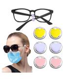 Adjustable Eyeglasses Mask Ear Savers - 6 Pieces Snaps Hook Extender Clips for Comfort | Red Yellow & Purple Heart Design - Buy Online on GoSupps.com