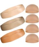 Silicone Wig Grip Headband & Nylon Wig Caps Set - Non Slip Bands for Women & Men - Sports & Yoga Accessories - Dark Brown, Brown, Orange - Buy Online on GoSupps.com