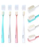 Extra Soft Nano Silk Toothbrushes 4 Pack | 20,000 Bristles for Sensitive Gums | Small Head for Hard to Reach Teeth | Adult, Kids, Teen - Buy Online on GoSupps.com
